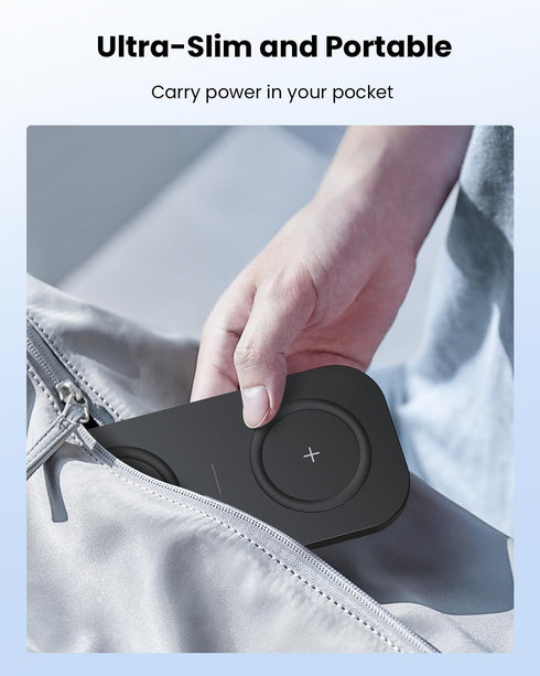 Wireless Charger, 10W Max Dual Charging Pad for iPhone 15/14/14 Plus/13 Pro Max/Pro/Mini/12/11, AirPods, Samsung