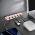 AHASTYLE 5 Slots Cable Organizer Holder, Desktop Cord Clips for USB Cable, Power Cord, Home Office (Pink)