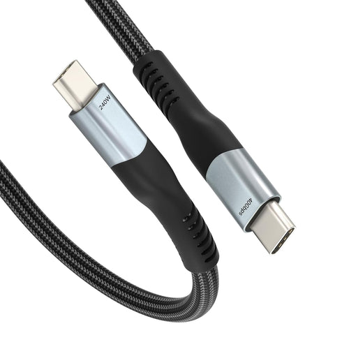 240W USB 4 Cable 6.6ft, Supports 8K@60Hz HD Display & 40Gbps Data Transfer for iPhone 15/Pro/Plus/Max