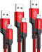 JSAUX Micro USB Charger Cable, 3-Pack (3.3ft+6.6ft+10ft) Nylon Braided Cord Compatible with Samsung Galaxy