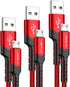 JSAUX Micro USB Charger Cable, 3-Pack (3.3ft+6.6ft+10ft) Nylon Braided Cord Compatible with Samsung Galaxy