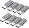 QianLink Micro USB to USB C Adapter, 8-Pack Aluminum Type C Connector Compatible with Samsung Galaxy S10 S9 S8 Plus