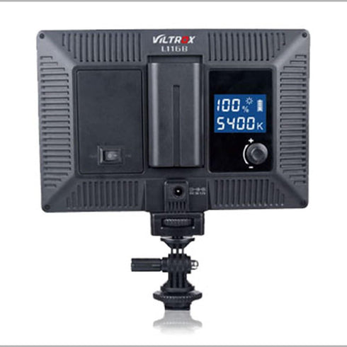 VILTROX L116T On-Camera Bi-Color LED Video Light 3300K-5600K with LCD Display, Dimmable Brightness