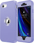 Shop jaroco iPhone SE Case 2022/2020, iPhone 8/7 - Shockproof, Dust-Proof, Military Grade, Non-Slip, Light Blue+Purple.