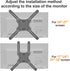 suptek 17 32 inch Universal VESA Mount Bracket Adapter Monitor Arm Mounting Kit for to Monitor Screen