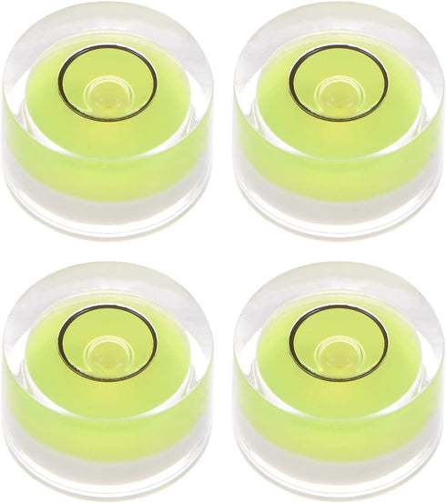 HARFINGTON 4pcs Mini Round Bubble Level 12x7mm for Leveling Camera Tripod, Telescope, Workshop, and Pictures Frame