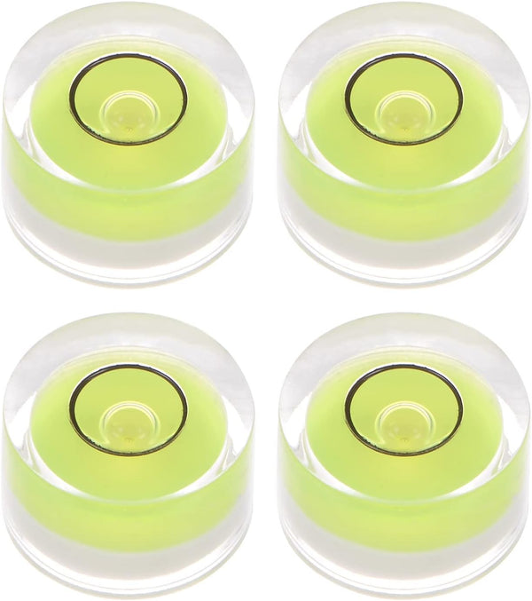 HARFINGTON 4pcs Mini Round Bubble Level 12x7mm for Leveling Camera Tripod, Telescope, Workshop, and Pictures Frame