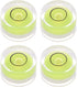 HARFINGTON 4pcs Mini Round Bubble Level 12x7mm for Leveling Camera Tripod, Telescope, Workshop, and Pictures Frame