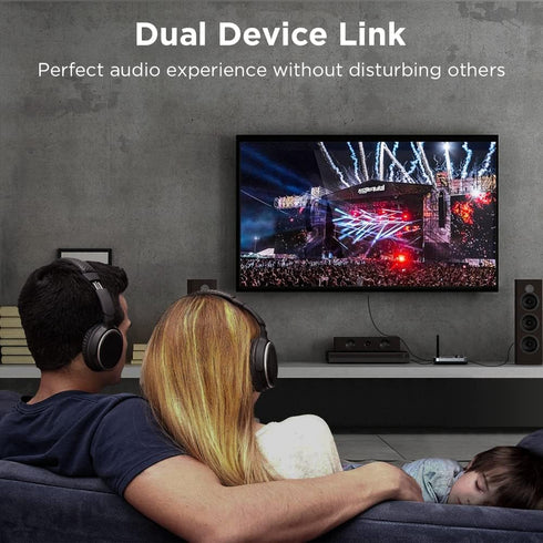 Bluetooth Transmitter Receiver, 3-in-1 Bluetooth 5.0 Audio Adapter for 2 Headphones with Volume Control for TV Home