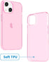 JJGoo Clear Pink Soft Shockproof Protective Slim Thin Phone Bumper Cover for iPhone 13, 6.1 inch 2021