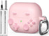Soft Silicone Protective Case for Samsung Galaxy Buds 3/3 Pro with Cleaner Kit, Pink, Accessories with Keychain