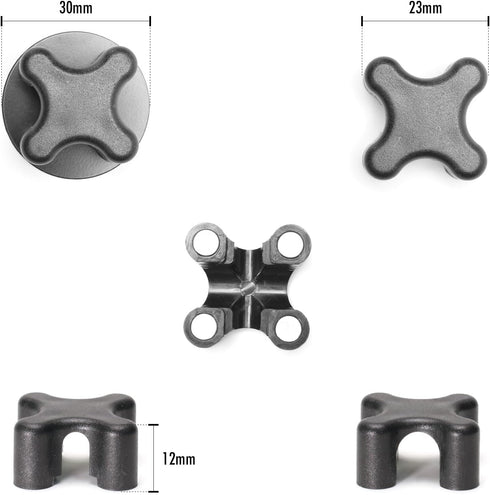 Magnetic Cable Holder Clip, Desktop Cord Keeper Organizer for Home Office Supplies, Wire Management (Black 10Pcs)