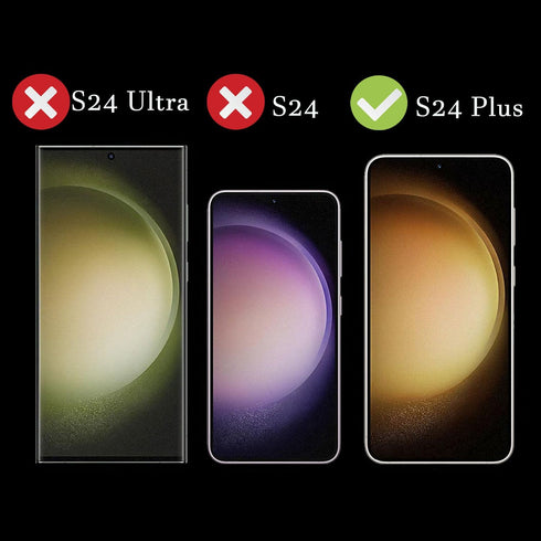 [2+2 Pack Samsung Galaxy S24 Plus Privacy Screen Protector and Camera Lens Protector, Premium Tempered Glass, No Bubbles