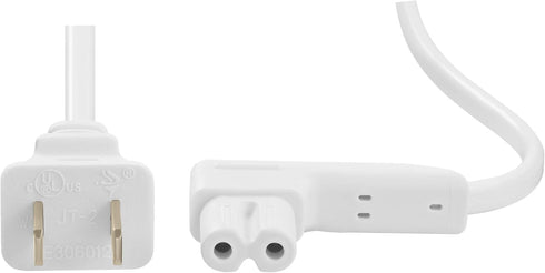 19.5in Power Cord 2-Pack for Sonos One, One SL, Play-1 Speakers - Short White Power Plug Cable