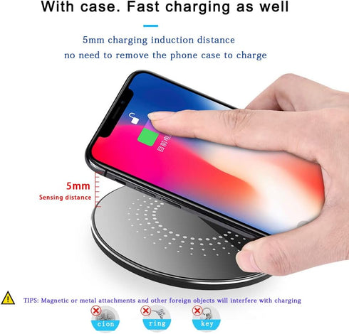30W Wireless Charger Pad, Wireless Charger 30W, Fast Wireless Charger, Wireless Charging Compatible with Samsung Galaxy S22/S22+/S21/S20/S10, Fast Charger Compatible with iPhone 15/13/14/12/11 Series