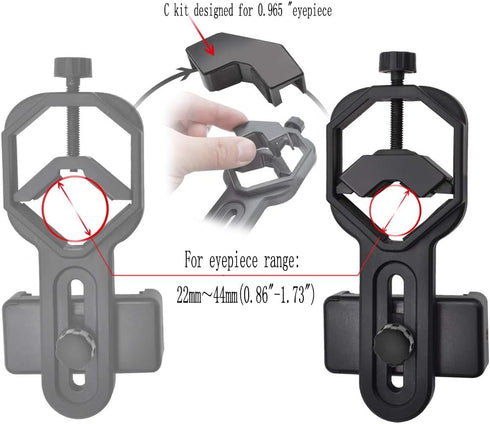 Smartphone Microscope Adapter Mount, Universal Phone Scope Mount for Telescope, Spotting Scope, Binocular