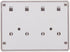 4 Port Keystone Jack Surface Mount Box, White, for Networking & Home Theatre