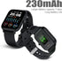 Smart Watch for Men Women, 1.69 inch Full Touch Screen, IP68 Waterproof Bluetooth Fitness Tracker (Black)