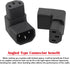chenyang 2 Pack IEC 320 C14 to C13 Power 90 Degree Right Angled Extension Converter Connector Adapter
