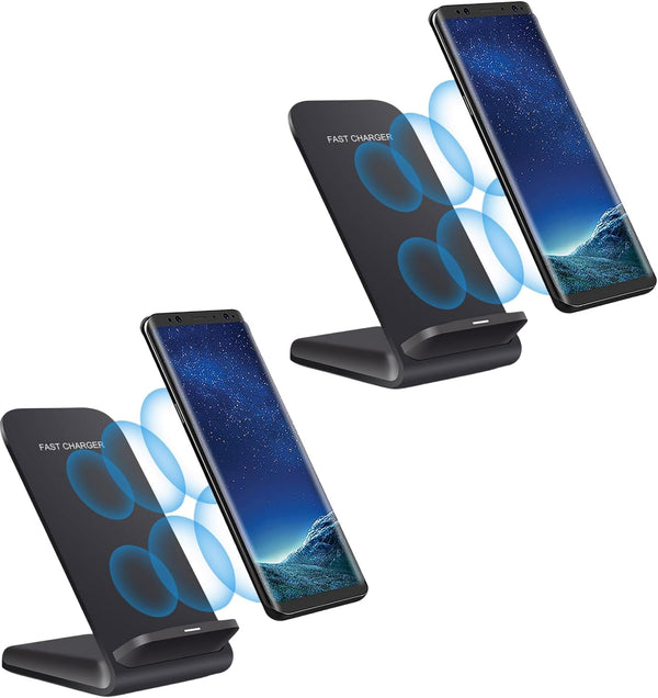 Wireless Charger Stand, 2 Pack 20W Fast Wireless Charging for Samsung Galaxy S24/S23/S22/S21, Google Pixel, LG and More