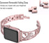 Bling Bracelets Compatible with Apple Watch Band - 46mm/45mm/44mm/42mm Stainless Steel Dressy Jewelry