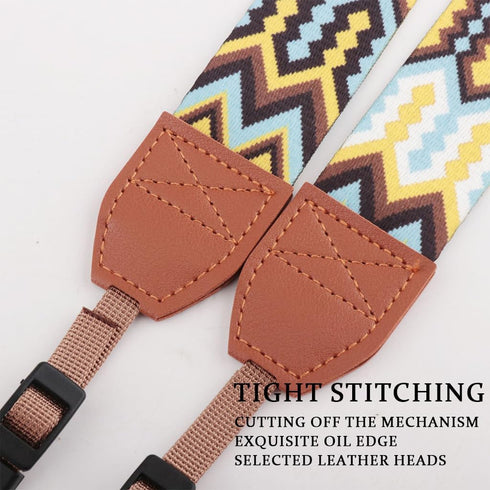 Handmade Premium Vintage Leather Neck Strap for DSLR/Mirrorless Cameras