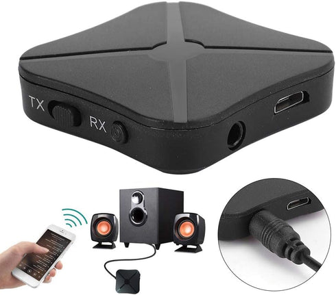 Dpofirs 2 in 1 Bluetooth 5.0 Audio Adapter, Multifunctional Music Receiver Transmitter for Computer and Headphones
