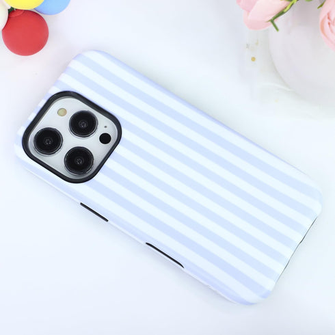 flewfun 13/14 Magnetic for iPhone Case Cute Stripes Phone Case, Shockproof Slim TPU and Hard PC Protective Phone Cover