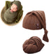 Newborn Photography Wrap Boy Girl Baby Photo Wraps, Stretch Crochet Blanket Props (Coffee)