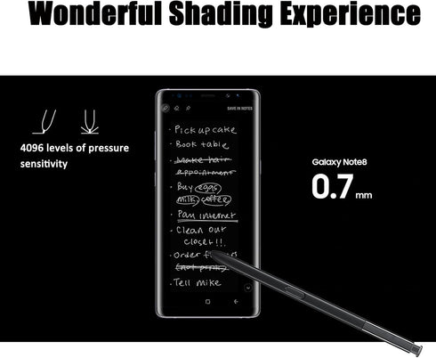 2 Pack Black Stylus Pen for Samsung Galaxy Note 8 Replacement, Compatible with Galaxy Note 8 SM-N950U
