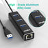 USB to Ethernet Adapter - atolla 3 Ports USB 3.0 Hub with 10/100/1000 Mbps LAN RJ45 Network Adapter