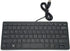 Mini Wired Keyboard (English), Ultra Thin Portable 78 Keys USB Multimedia for Desktop, Laptop, Windows
