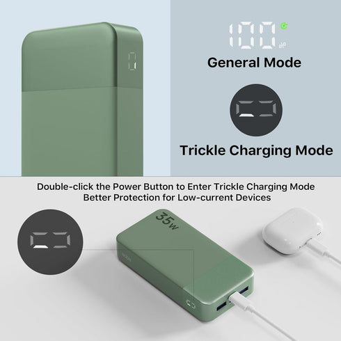NOBIS 20000mAh 35W Pack Portable Charger, Power Bank, Power Bank Fast Charging, Battery with C to C Cable, Battery Bank