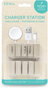 UTW-CS06-VY Mountable Charger Station Cable Holder, Set of 2 with 4 Slots