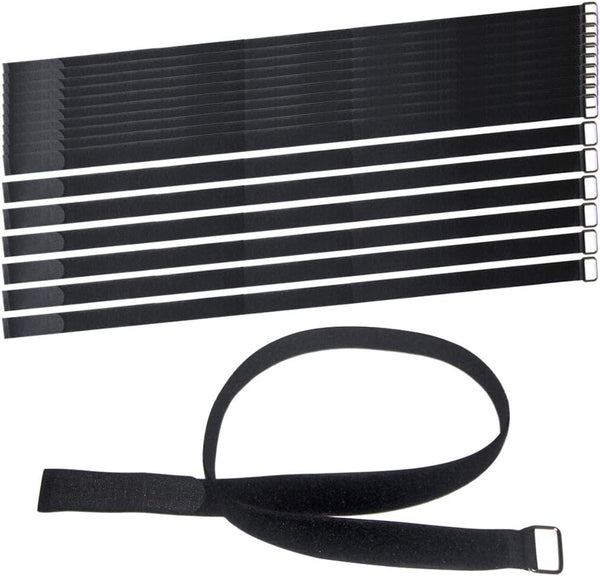 36 inch Cable Strap with Buckle, 16 PACK Hook and Loop Fastening Straps, Adjustable Nylon Securing Strap