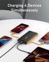 VEEKTOMX 10000mAh, Pack 17/16/15, Portable Charger with Built in Cables Power Bank for iPhone with Wall Plug, Travel