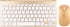 Zunate Ultra Slim Keyboard and Mouse Combo, Ergonomic Silent Mouse, Compact USB Set for PC, Laptop, Tablet (Gold)