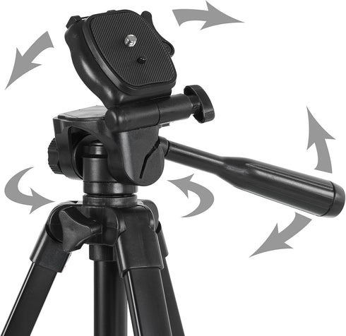 Ravelli 53" Lightweight Aluminum Tripod with Bag & Smartphone Mount