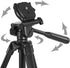 Ravelli 53" Lightweight Aluminum Tripod with Bag & Smartphone Mount