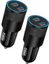 60W USB C Car Charger, 2 Pack AILKIN USB C Cigarette Lighter Adapter Fast Charging Dual Port Type C Charger Compatible