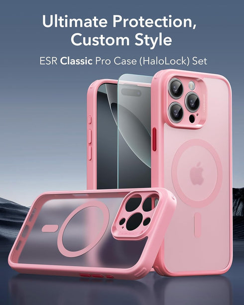 ESR 16 (4 1) Set, for iPhone Pro Max Case in Translucent Matte Case with Screen Protector, Compatible with MagSafe