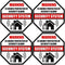 Front Self Adhesive Vinyl Outdoor/Indoor (4 Pack) 89mm X 89mm Security Burglar Alarm System Window Door Warning Alert