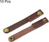 MECCANIXITY Pack of 5 Leather Cable Straps, 90x12mm Portable Cord Organizer Clips for Brown Earphone Management