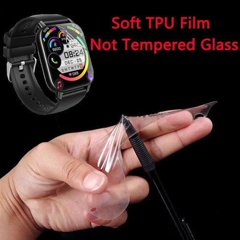 6 Pack Screen Protector Compatible with aycy Y6 1.85” Smart Watch, Crystal Clear HD Anti-Scratch Foils for Hoxe Y6