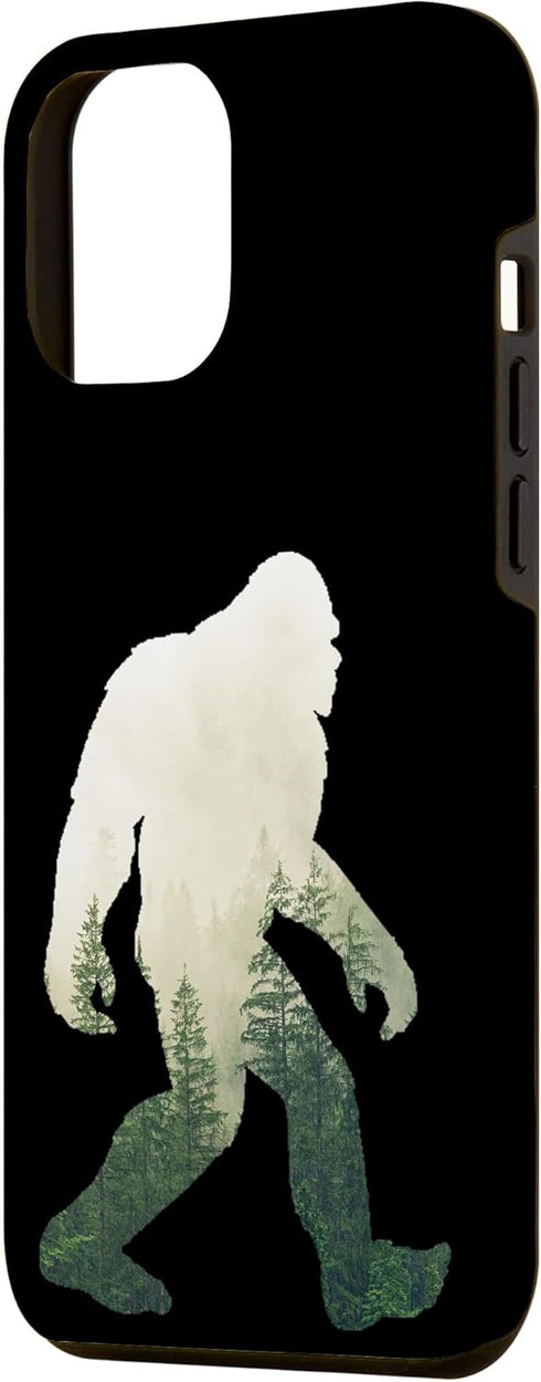 iPhone 12 Pro Max Bigfoot Figure Sasquatch Yeti Nature Double Exposure Case