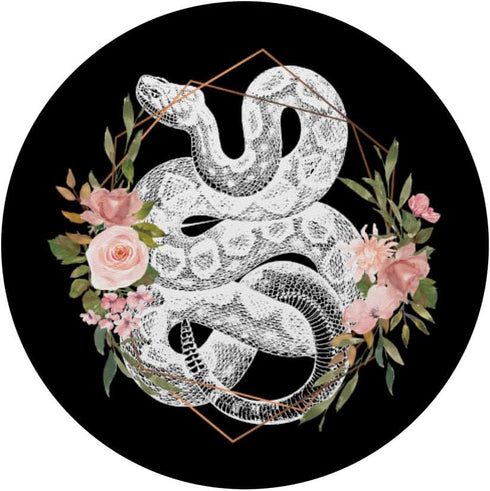 Snake Vintage Animal Drawing Retro Reptile Biology Black PopSockets Standard PopGrip