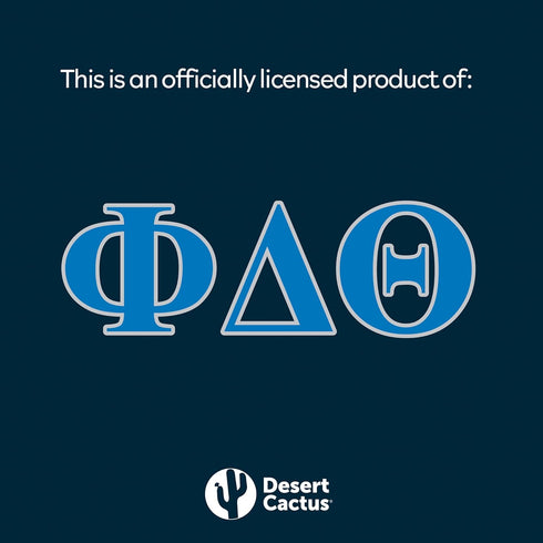 Desert Cactus Phi Delta Theta Sticker 2-Pack Decal, Greek for Window Laptop Computer Car