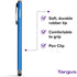 Targus - Slim Stylus Pen for Tablets, Smartphones - Compatible with Apple iPad, Samsung Galaxy & All Touchscreen Devices - Durable Rubber Tip - Metallic Blue - AMM1203US