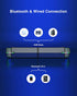 Jeecoo M20 Bluetooth Computer Speakers for PC, Wired USB-Powered Sound Bar, Superb Stereo Sound, Gradient LED