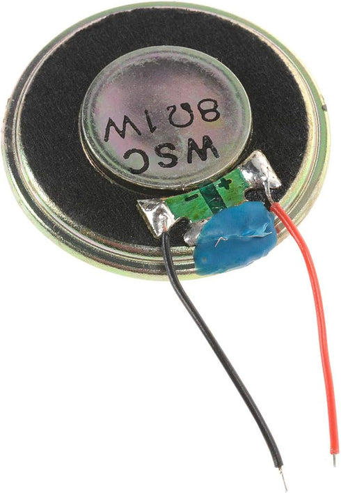 YXQ 1W 8 Ohm Micro Internal Speaker Loudspeaker 32mm Dia Round Metal Shell with Wire (4 Pcs)